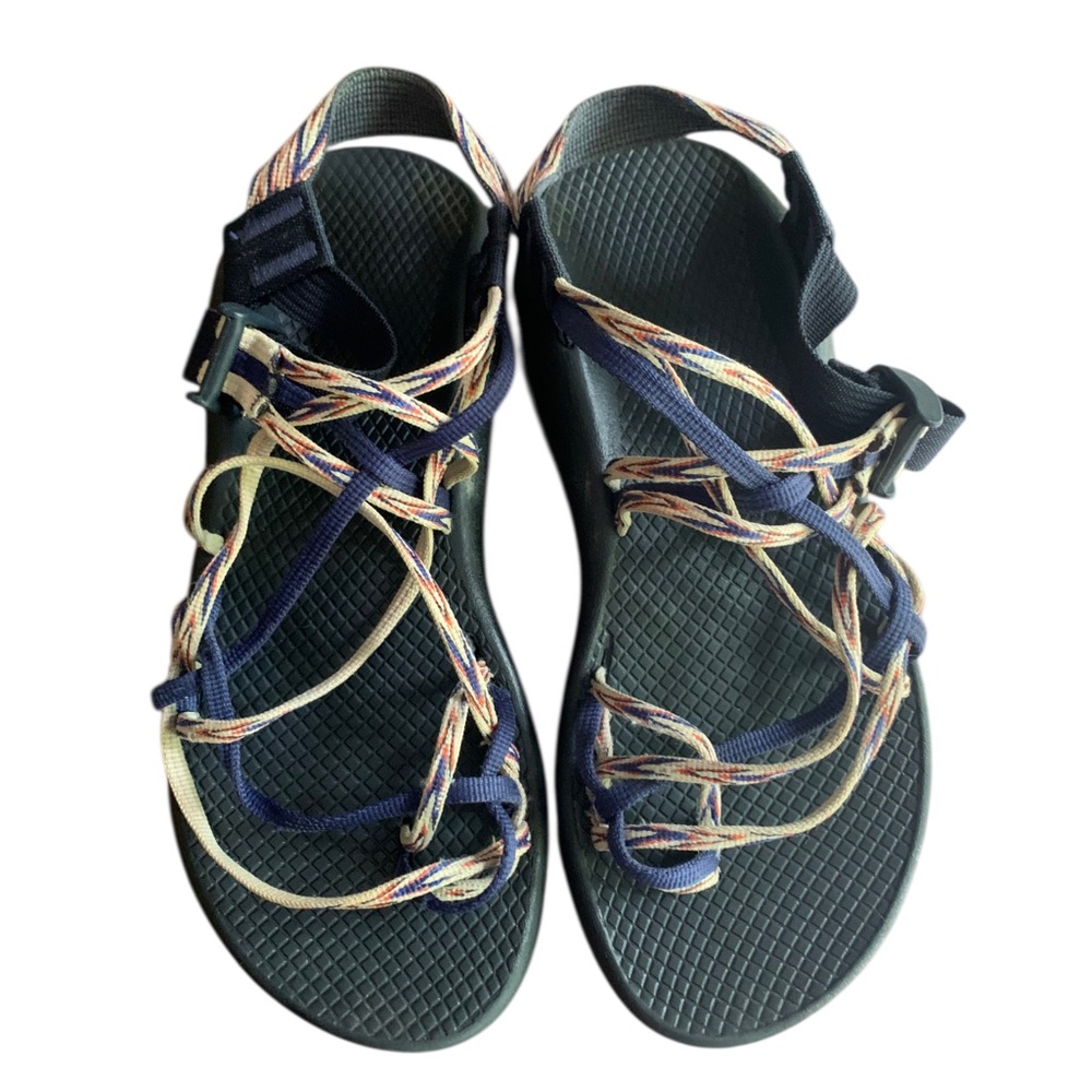 Chaco ZX/3 Classic Sport Sandals Strappy Blue Multicolor Sz 8